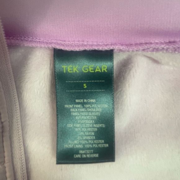 Tek Gear lavender fleece zip up hoodie jacket size xs BNWT - Picture 9 of 10